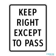  Keep right except to pass 